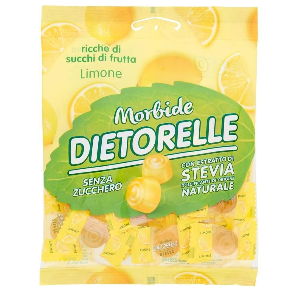 [해외] Dietorelle 소프트 캔디 70g 4팩 레몬 Dietorelle - Vegan Lemon Soft Candies, Soft Candies, Sugar Free