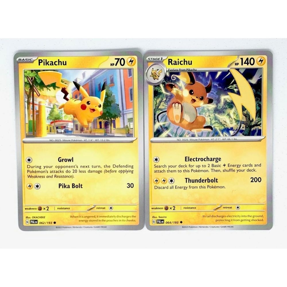 [ポケモン]포켓몬스터 라이츄 064/193 - 팔데아 이볼브드 - 포켓몬 에볼루션 세트 - 카드 슬롯 2개 - 스칼렛 & 바이올렛