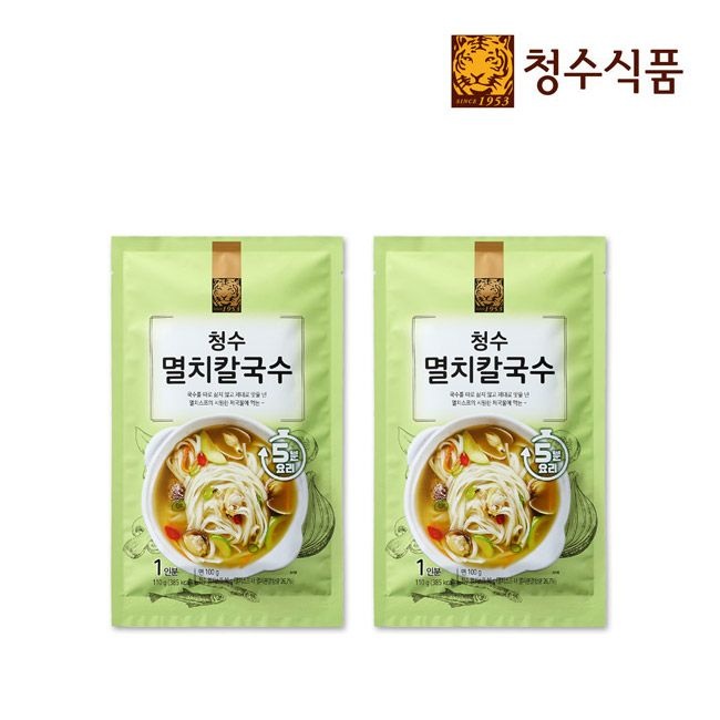 청수식품 청수 멸치칼국수 1인분 110g 2개입