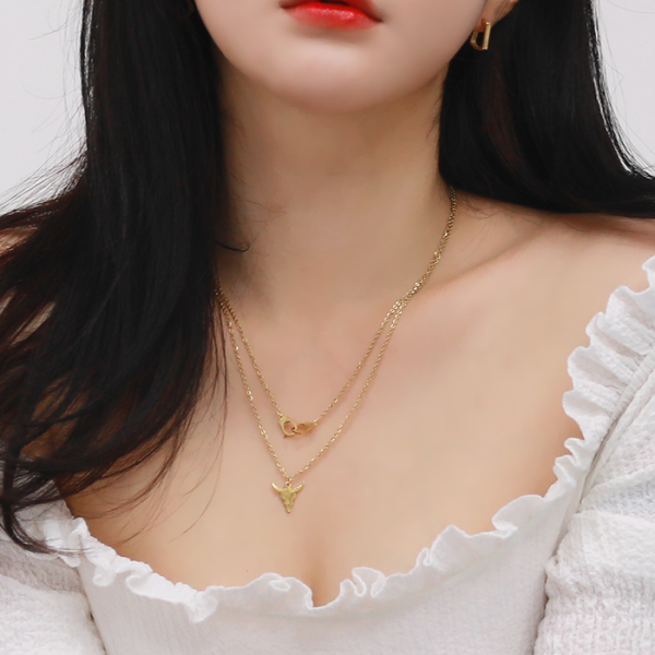 [헤스티아] [핑크선물포장 쇼핑백] Cynthia Surgical Steel Necklace / 서지컬(써지컬) 목걸이