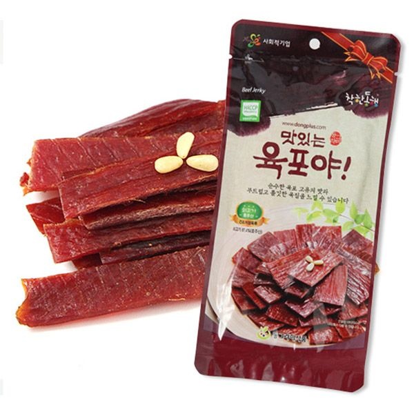 동그라미플러스 [착한동행] 사회적기업 맛있는육포야 쇠고기 육포 50g x 5봉
