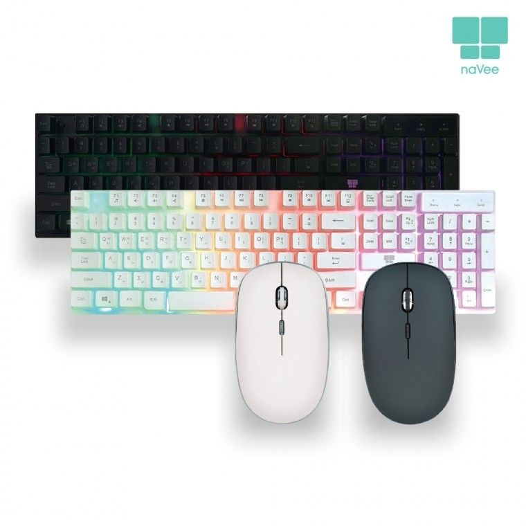 (주)청연엠엔에스 나비 레인보우 NV154-RKMUS10 유뮤선키보드마우스세트