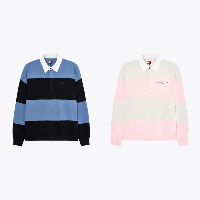 [라스트60%][공식] 릴랙스 스트라이프 럭비 스웨터 2종 택1 T32F1KTO20TMT1 (정상가:189,000원)