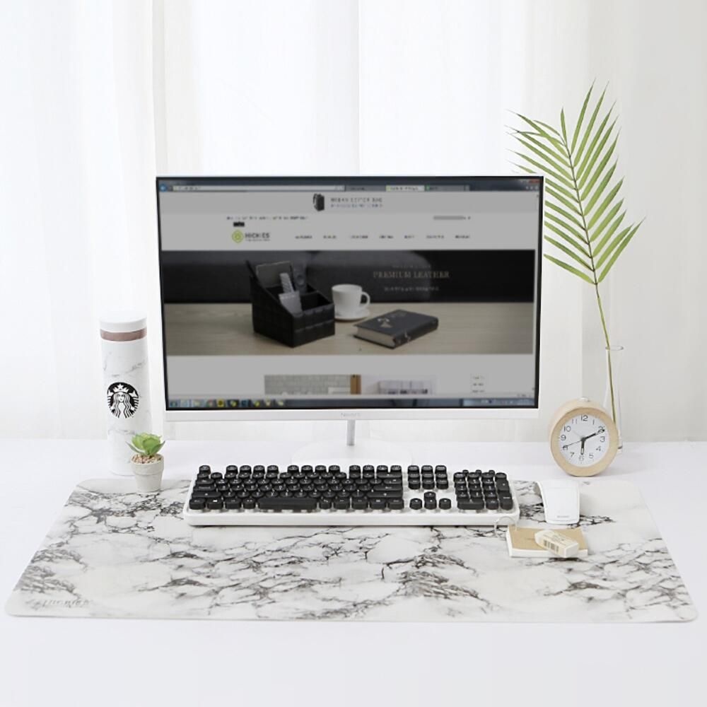 HICKIES 오피스 사무실 고급 인테리어 와이드 가죽 데스크 패드 책상매트