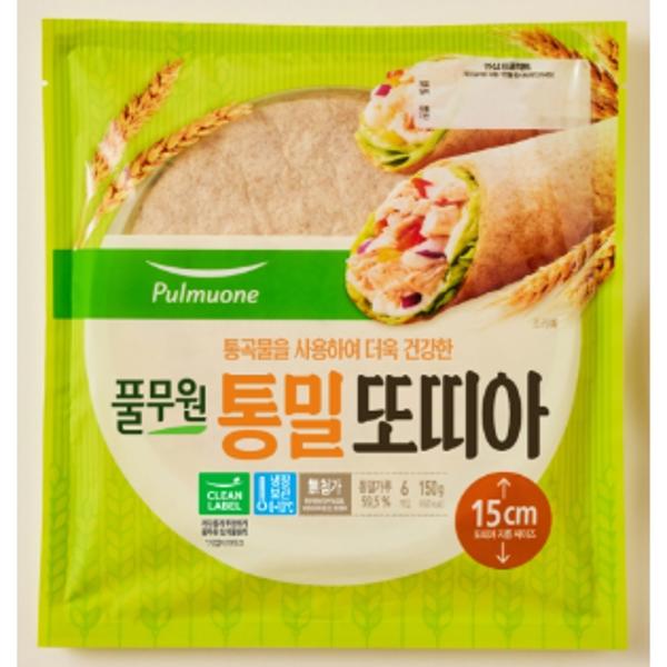 풀무원 멕시코남미음식 집밥 비상식량 통밀또띠아6인치 (6개입) 150g 타코 피자 살사 퀘사디아 부리또