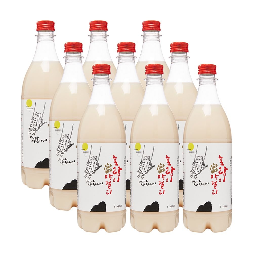 배혜정도가 농업법인 호랑이 생 막걸리 6도 750ml x9병