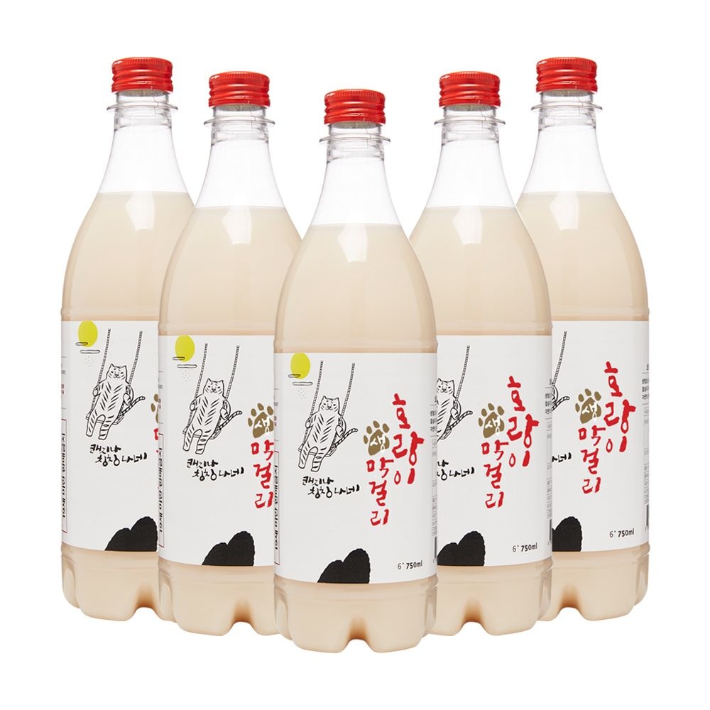 배혜정도가 농업법인 호랑이 생 막걸리 6도 750ml x5병