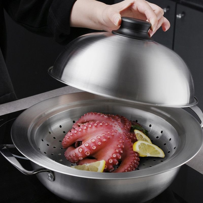 [오늘출발] 키친아트 돔 스티머 24cm~28cm 스텐찜판 찜기 돔뚜껑 냄비찜판