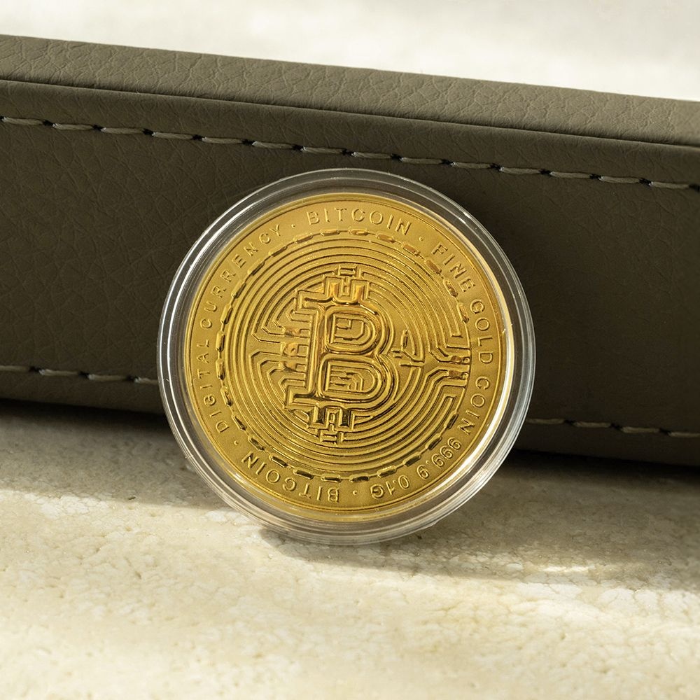 순금 24K 골드바 행운 선물 골드 비트코인 코인 0.1g