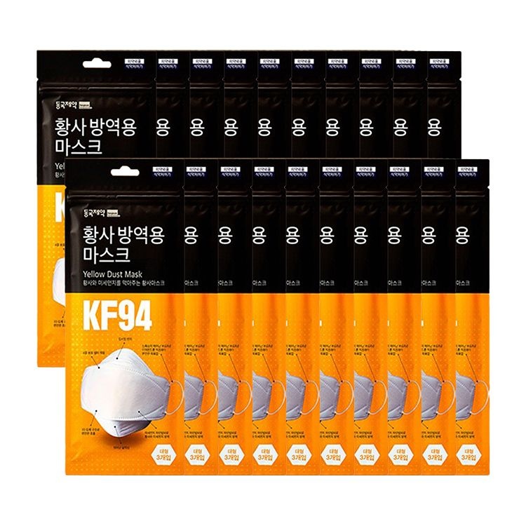 동국제약주식회사 동국제약 프리텍 황사 방역용 마스크 KF94 4중차단 시스템 3개입*20개