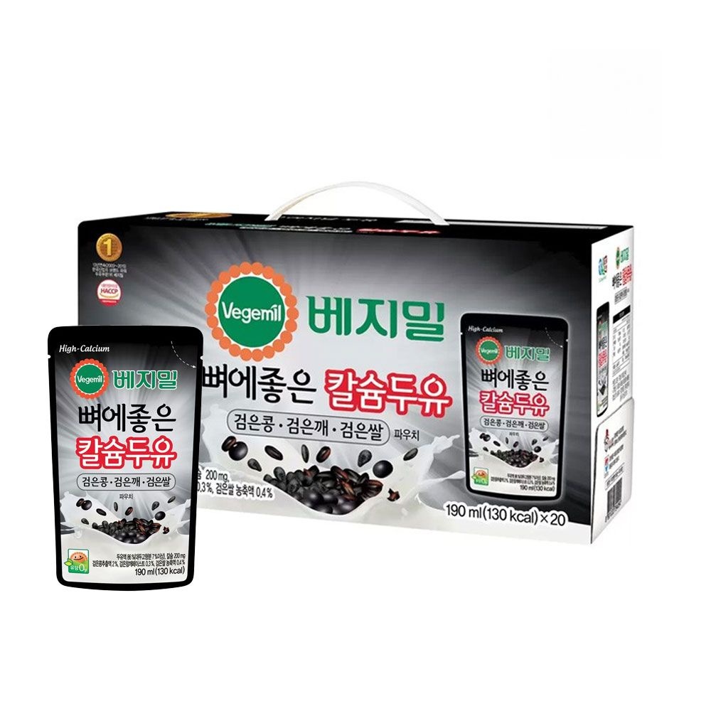 베지밀 검은콩 뼈에 좋은 칼슘두유 검은깨 190ml 20개