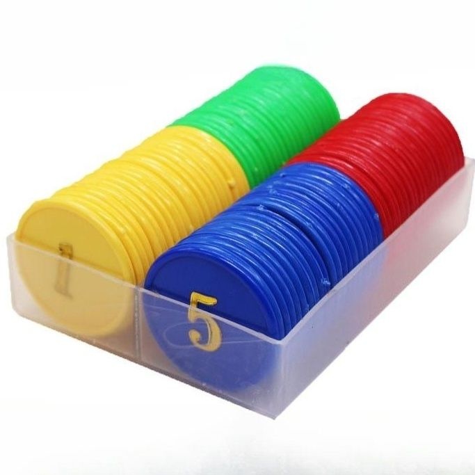 333스토어협력업체 [해외] 숫자 칩 바카라 포커 마작 세트 카지노 슬롯 플라스틱 동전 무지