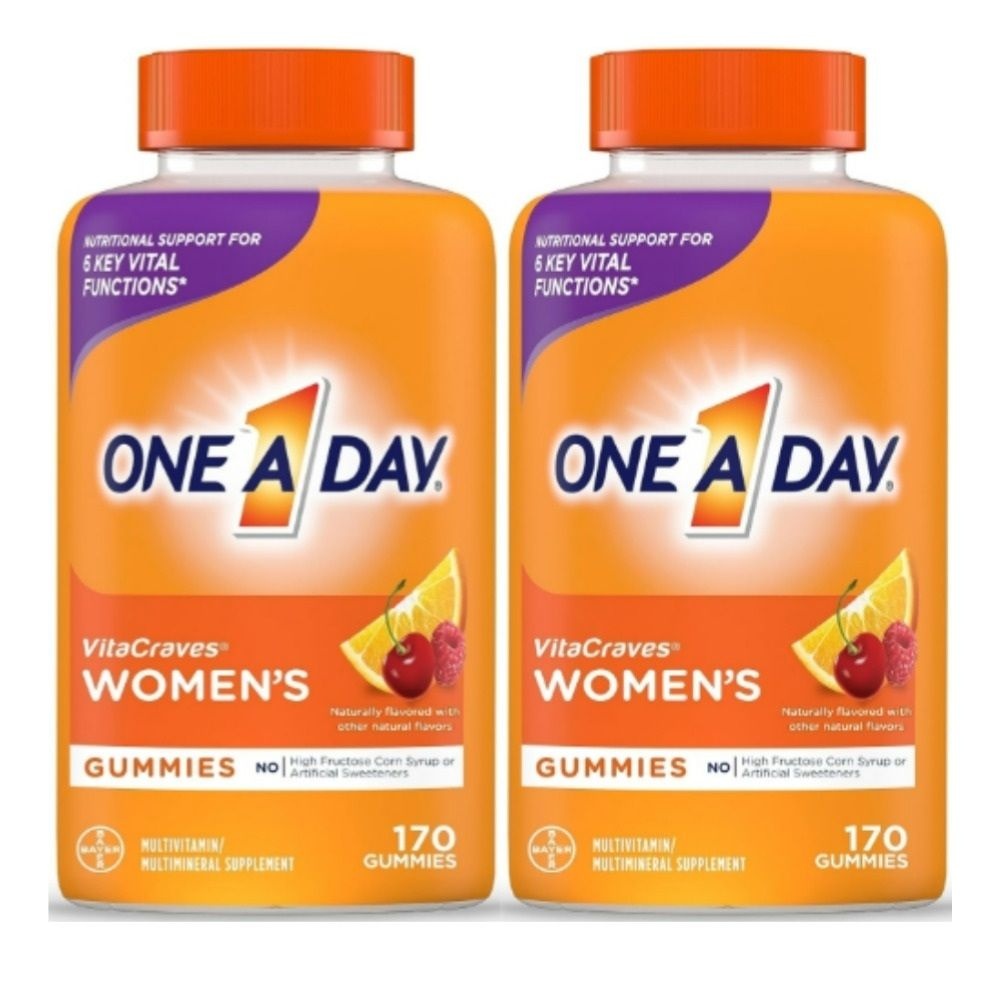 원어데이 비타민A, C, D, E 아연 칼슘 여성용 보충제 멀티비타민 구미 170개 2팩