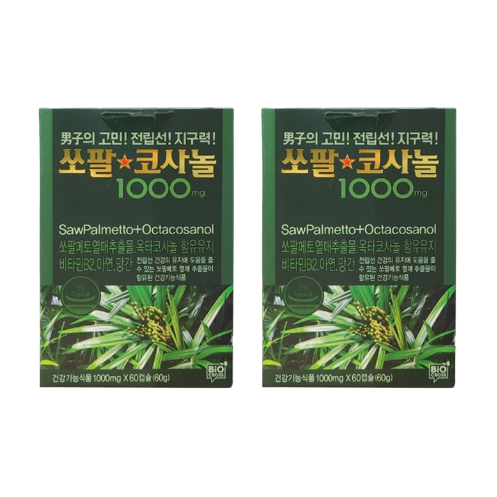 남진 쏘팔코사놀 쏘팔메토 1000mg x 60캡슐 x 2개입