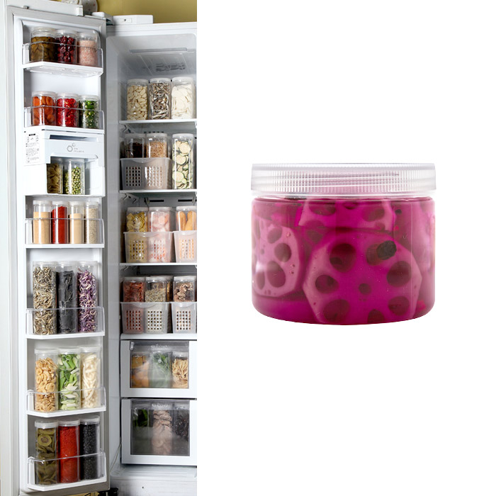 실리쿡 냉장고수납용기 원형 특소형