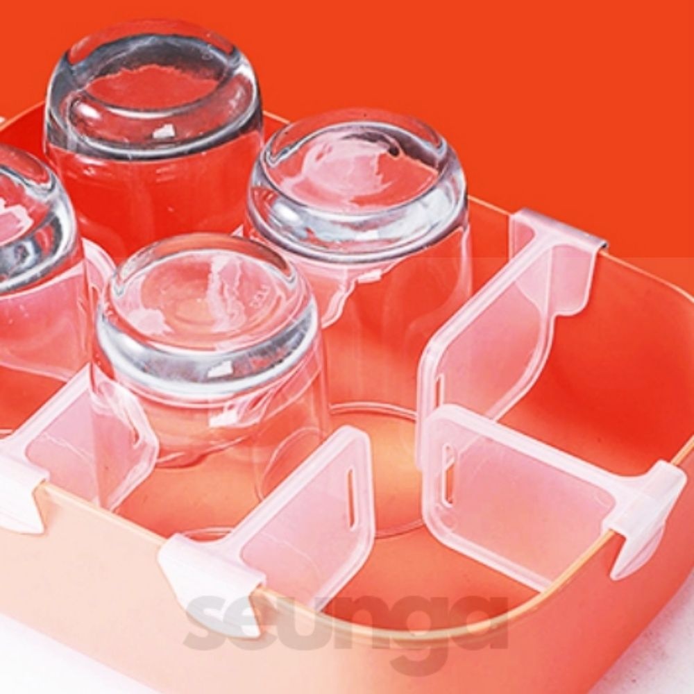 [승아상점협력사]승아상점 냉장고 칸막이 분할 클립 4개입 파티션 도어 434543 다용도 소스통 소스보관통