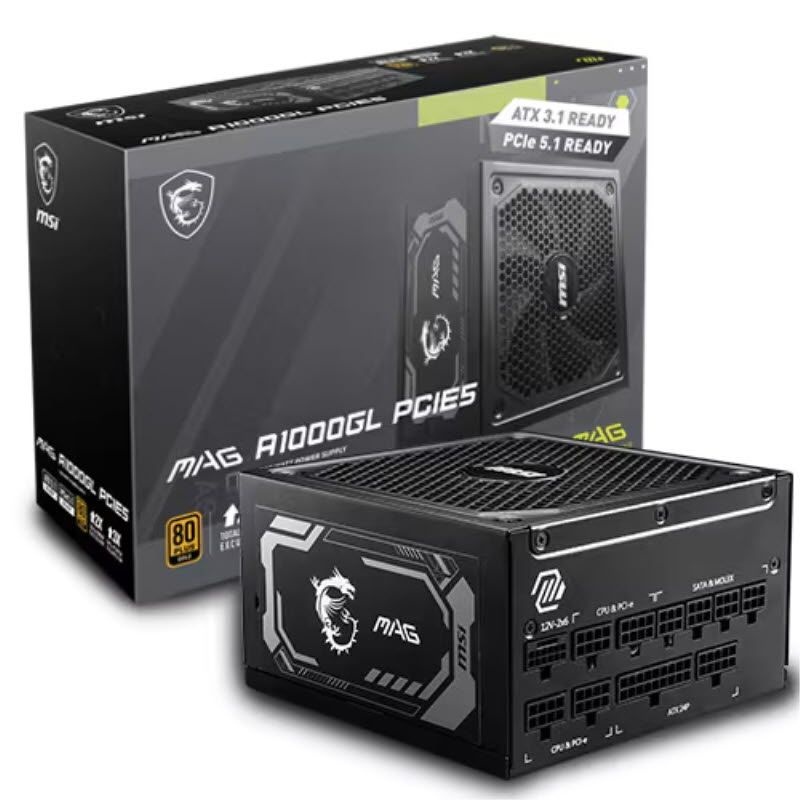 :MSI MAG A1000GL 80PLUS 골드 풀모듈러 ATX3.1 파워서프라이 (블랙)