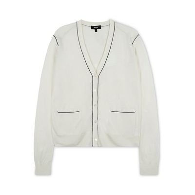 theory luxe 22AW キーネック ボウタイブラウス グレー