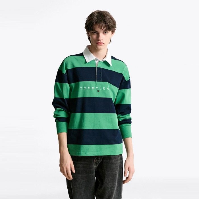 [라스트60%][공식] 리니어 스트라이프 럭비 티셔츠 T32F1TTO05TMT10CD (정상가:159,000원)