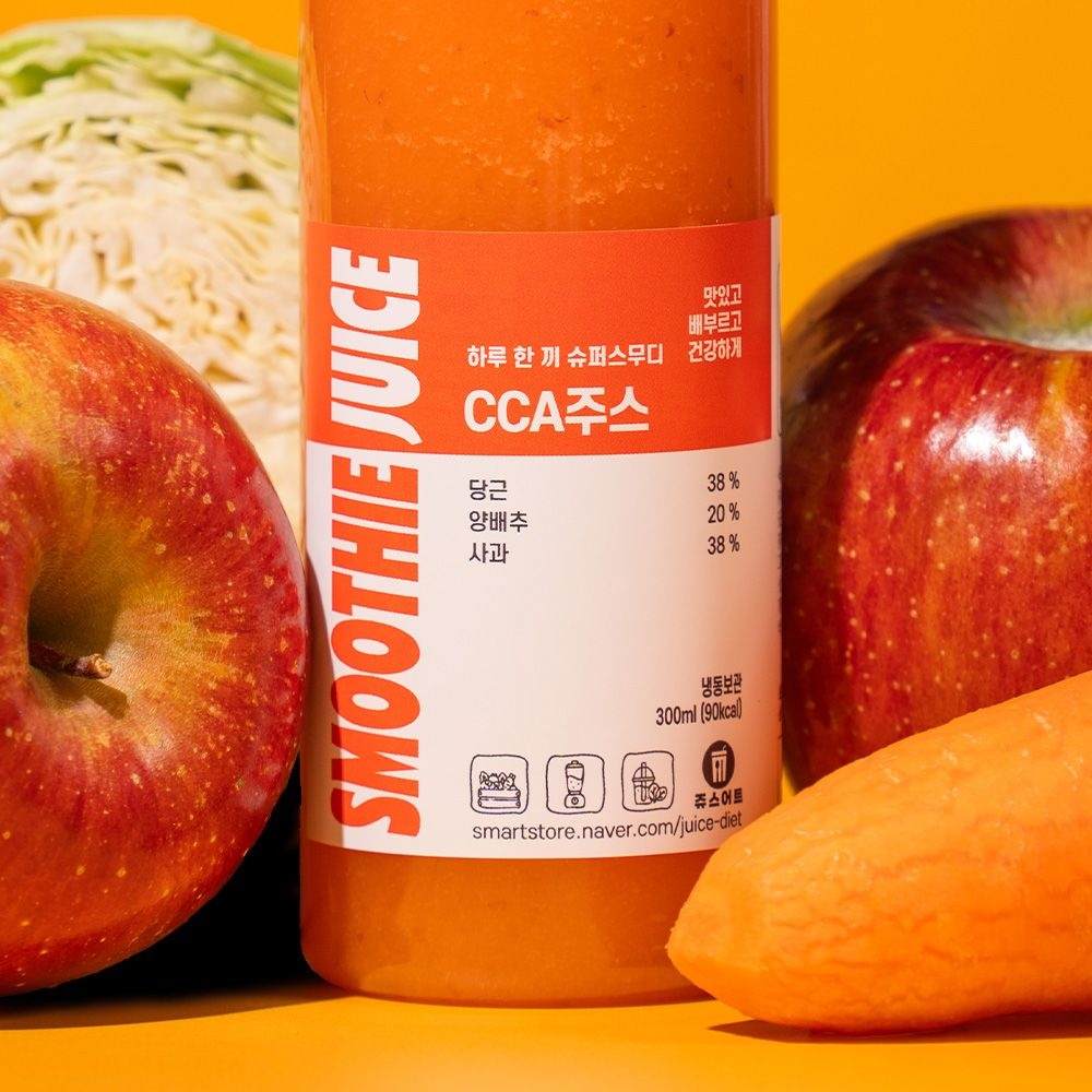 쥬스어트 CCA주스 까주스 클렌즈주스 300ml 사과 당근 양배추 쥬스