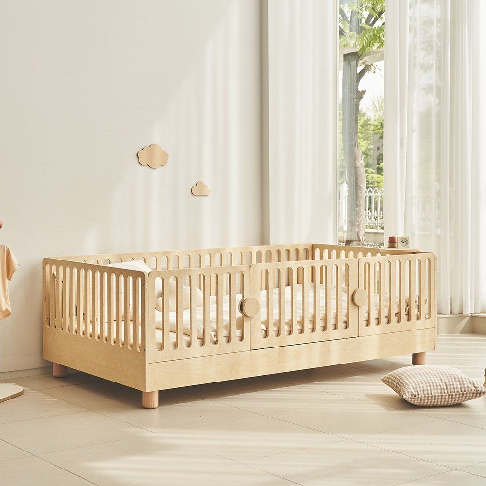 [롯데백화점] 슬로우알레 루디 저상형 키즈 침대 원목 데이베드 SS_내추럴 LE1217247134