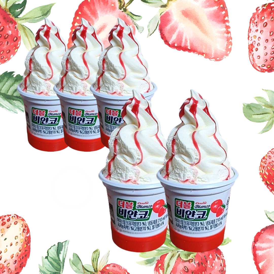 더블비얀코 13+2개 딸기 바닐라 컵 아이스크림