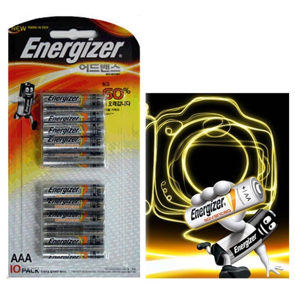 [오늘출발] 에너자이저 AAA 어드밴스 건전지 (10P팩) LR3 밧데리 소형 배터리