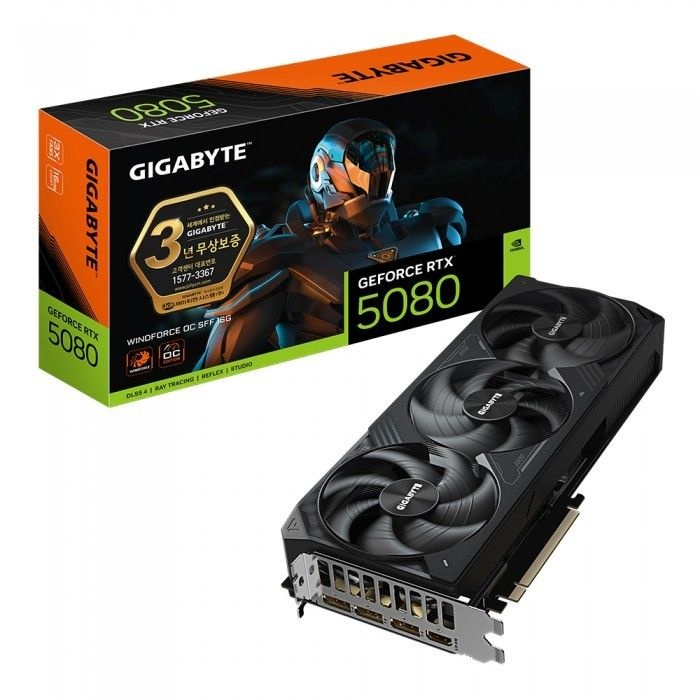 기가바이트 GIGABYTE 지포스 RTX 5080 WINDFORCE OC SFF D7 16GB 제이씨현