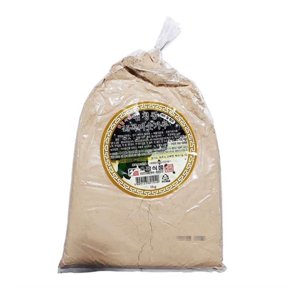 오곡식품 담백한 검정콩 미숫가루 15곡 검은콩 견과류 파우더 곡물 가루