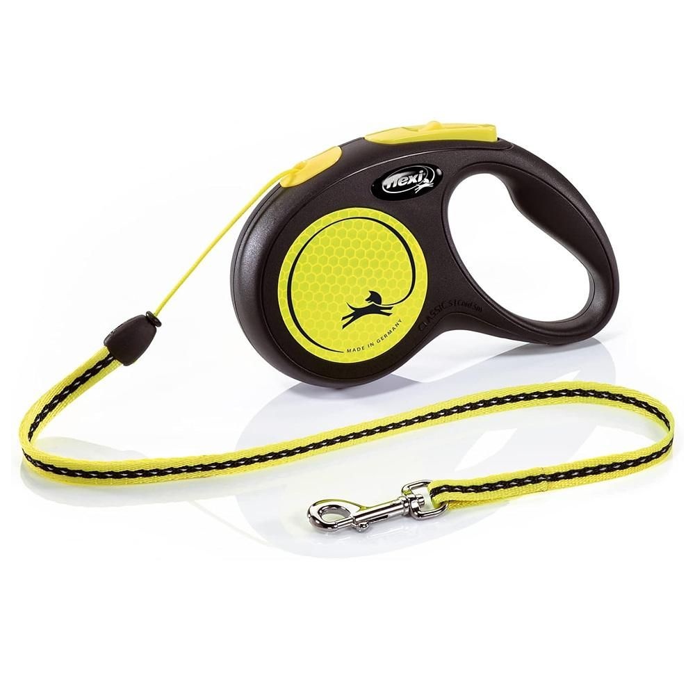 flexi 리플렉티브 S사이즈 1팩 블랙/네온옐로우 flexi Neon Reflective Cord (S