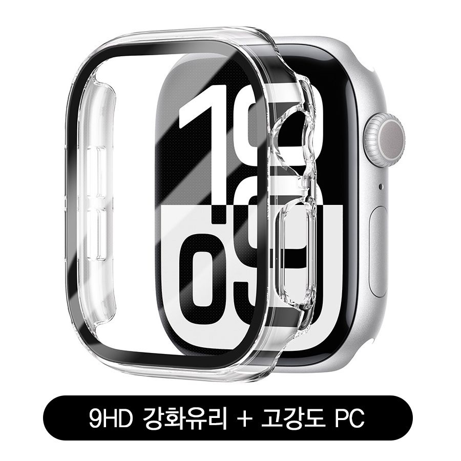 필스 애플워치 케이스 풀커버 투명 PC 강화유리 올인원 액정보호 필름