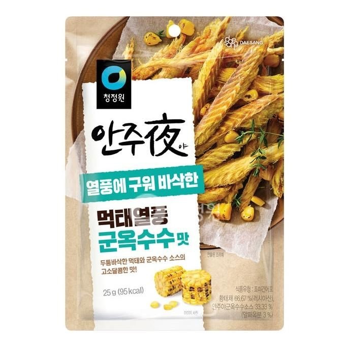 청정원 청정원 안주야 먹태열풍 군옥수수맛 25g 존맛탱 캠핑 맥주안주 술안주 야식 홈파티