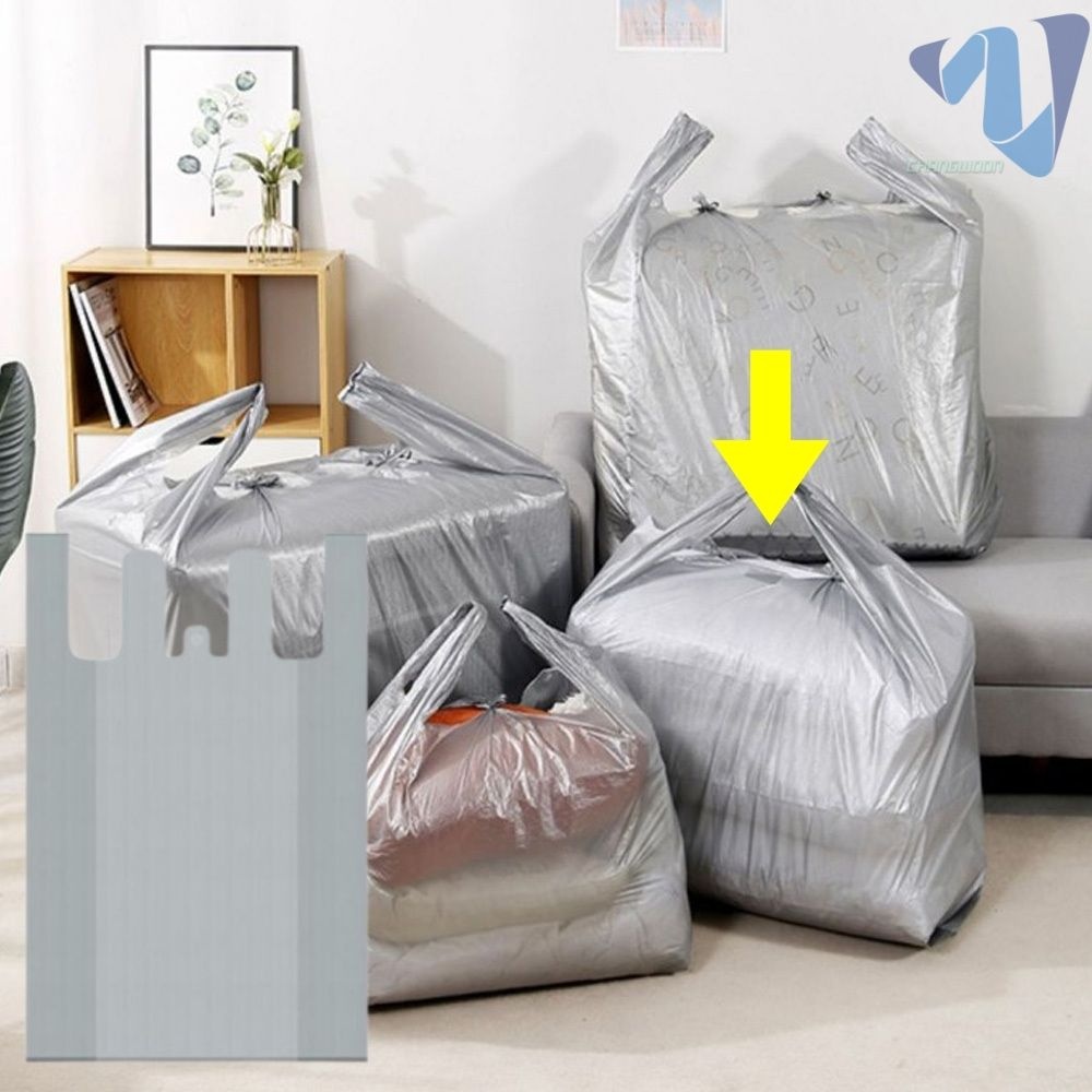 [글로벌티엔티]이사 물건 보관 의류 다용도 매듭용 반투명 튼튼 중형 10장 비닐 봉투