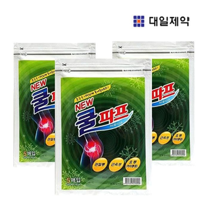 대일제약 쿨파프 관절 근육 요통 허리 5매 x3개