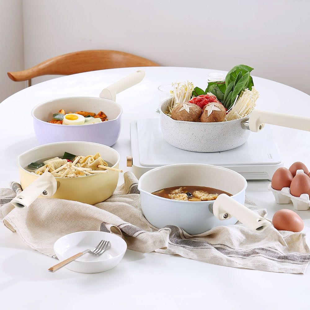 [쿠안]IH멀티포트20cm+유리뚜껑20cm