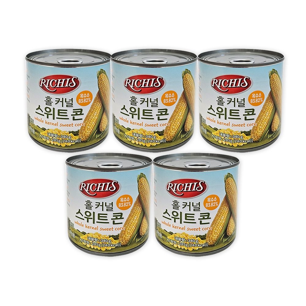 코스트코 리치스 홀커널 스위트콘 340g X 5개 옥수수콘 캔 통조림 샐러드