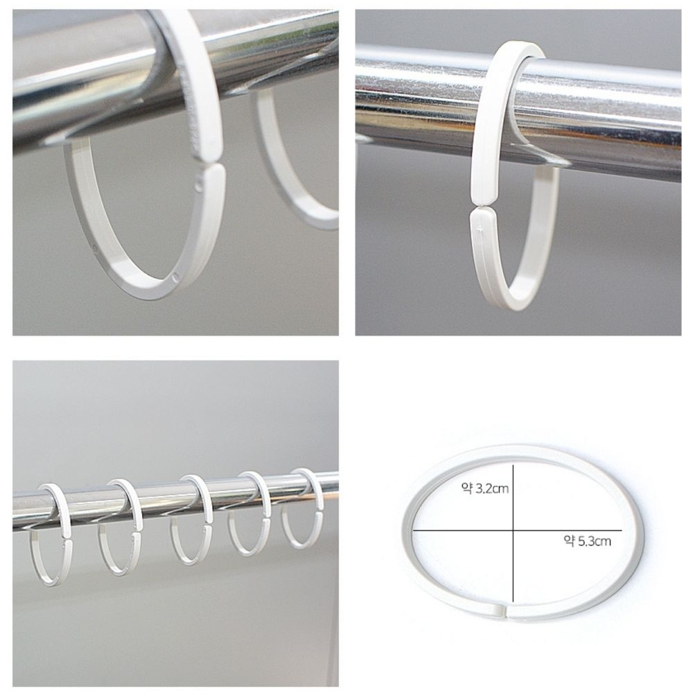 이케아코리아(유) 이케아 [이케아] 하셴 강화 플라스틱 샤워커튼링 12개입