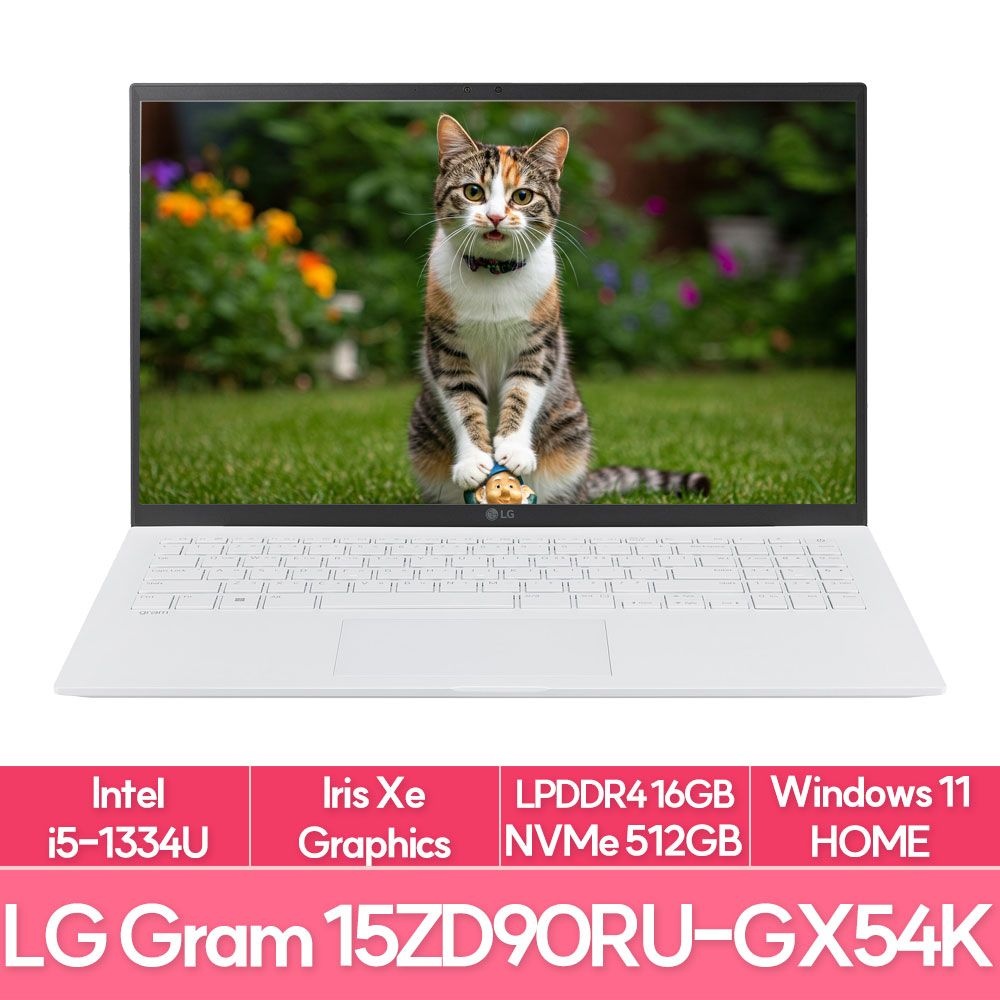 상품상세참조 LG전자 그램15 15ZD90RU-GX54K 13세대 인텔 i5 램16G NVMe256G+256G추가 WIN11 사무용 대학생 노트북 추천 EU