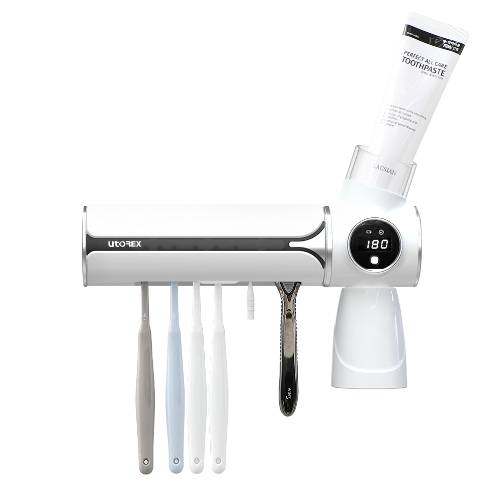 유토렉스 [롯데온특가] 유토렉스 무선 칫솔살균기 휠윈드 UV-C살균 멀티살균 3in1  면도기살균 URT-134