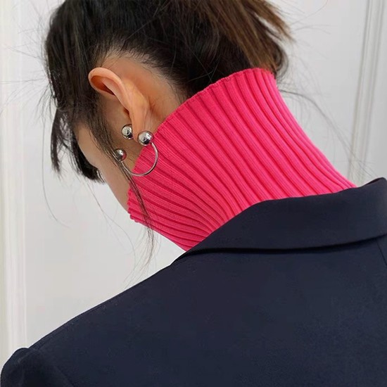 C커브링 백 빅사이즈 볼 골드 실버 귀걸이 실버 925 은침 원터치