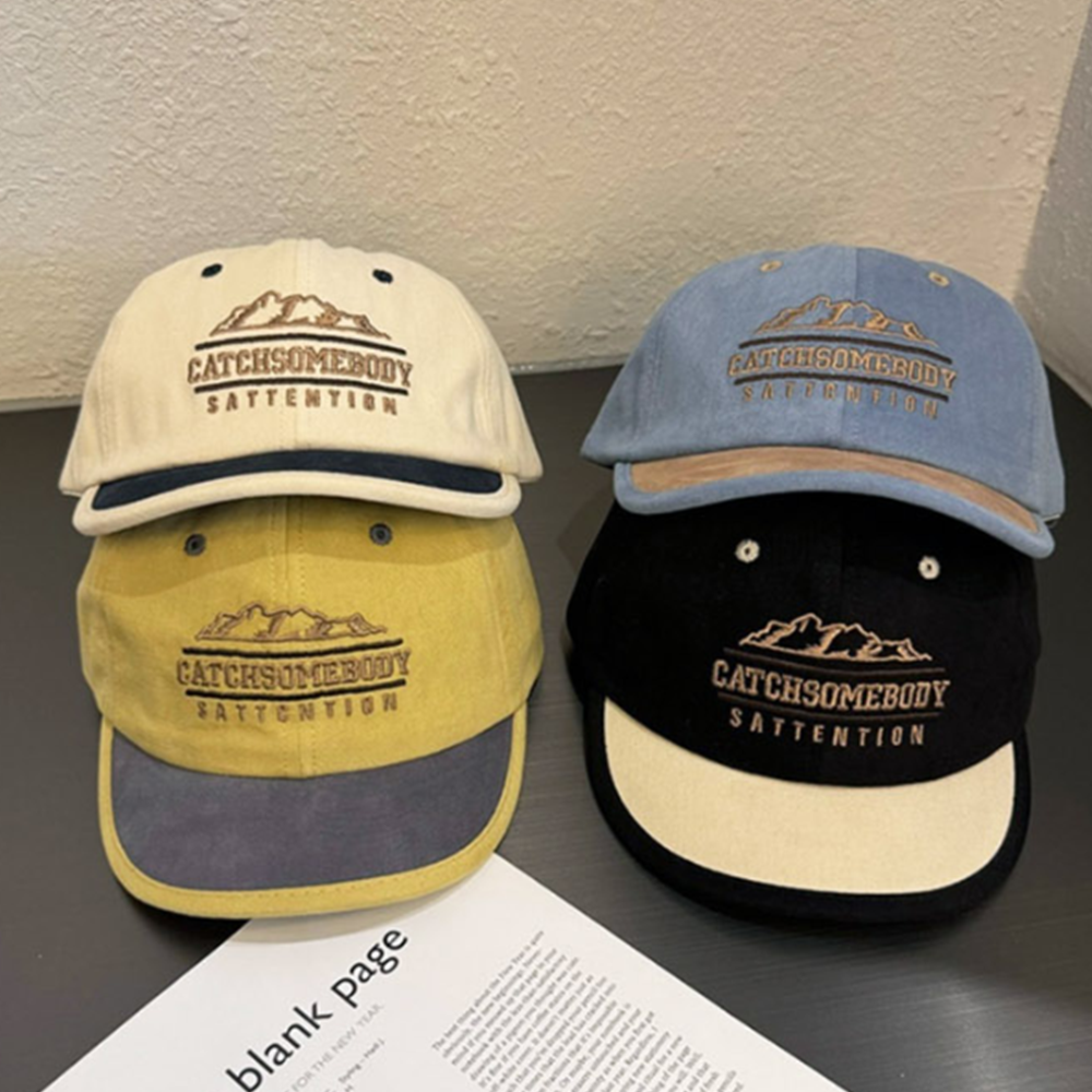 더벳스 라인 배색 숏챙 볼캡