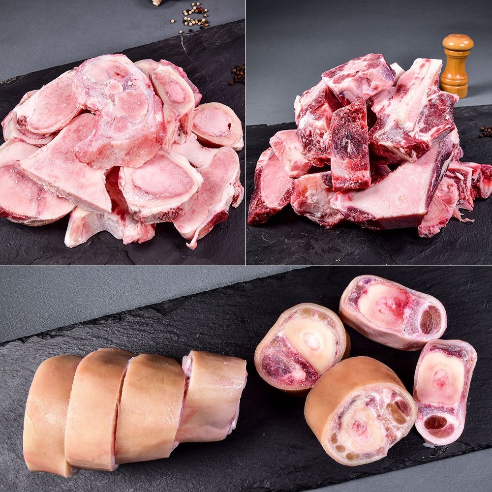 한우직판장 한우 뼈모음 보신세트 사골 2kg+우족+2kg+꼬리반골 2kg 혼합 6kg