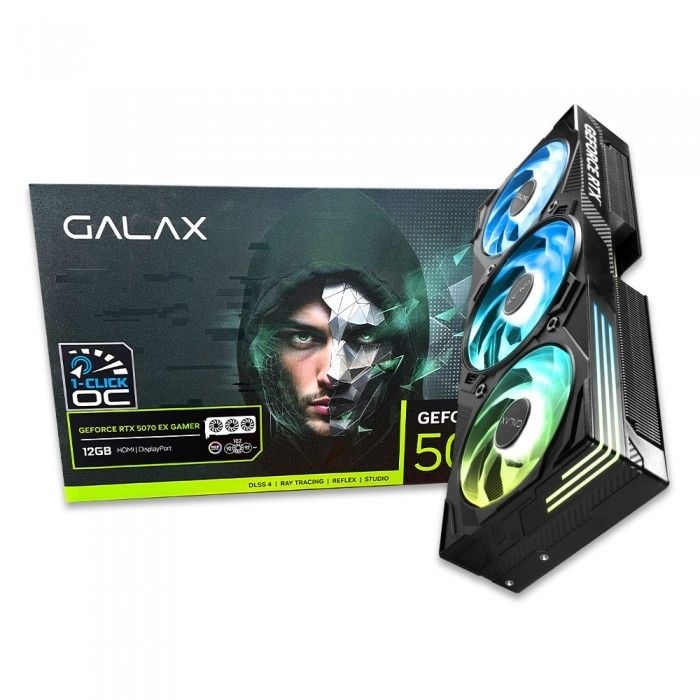 [오늘출발] 갤럭시 GALAX 지포스 RTX 5070 EX GAMER BLACK OC D7 12GB VGA 그래픽카드