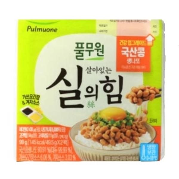 풀무원 풀무원 국산콩 생나또 (2입) 99g 별미 식단 부모님 아침 영양가득