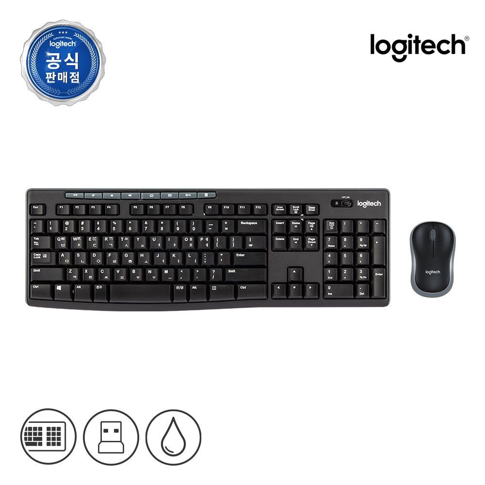 로지텍코리아 로지텍 MK270R 콤보 무선 키보드 마우스 세트