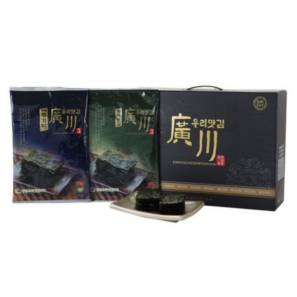 광천우리맛김 전장20봉세트 파래+무가미(각 10봉) x1 전장김 잘라먹는김 선물세트