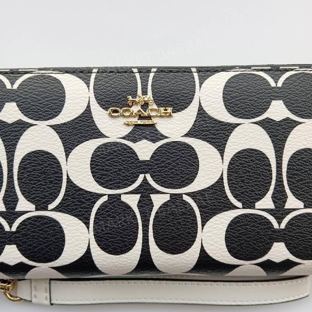 코치지갑 장지갑 여성 코치 카드지갑 시그니처 캔버스 CP409