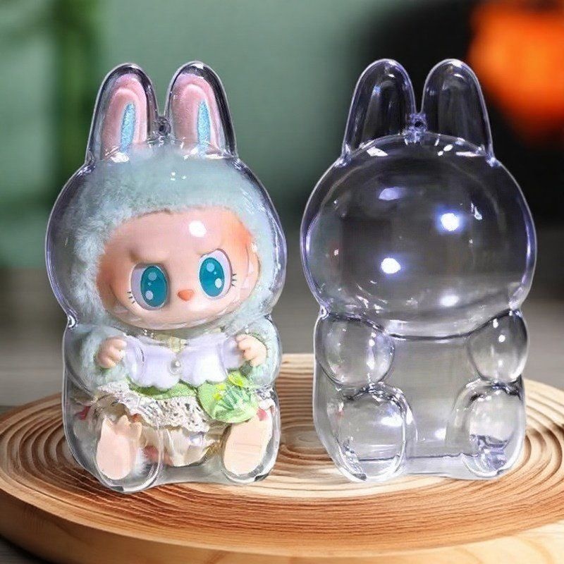 [해외] Labubu Rabub 라부부 1세대 2세대 보호 박스 케이스 투명한 가방 보관