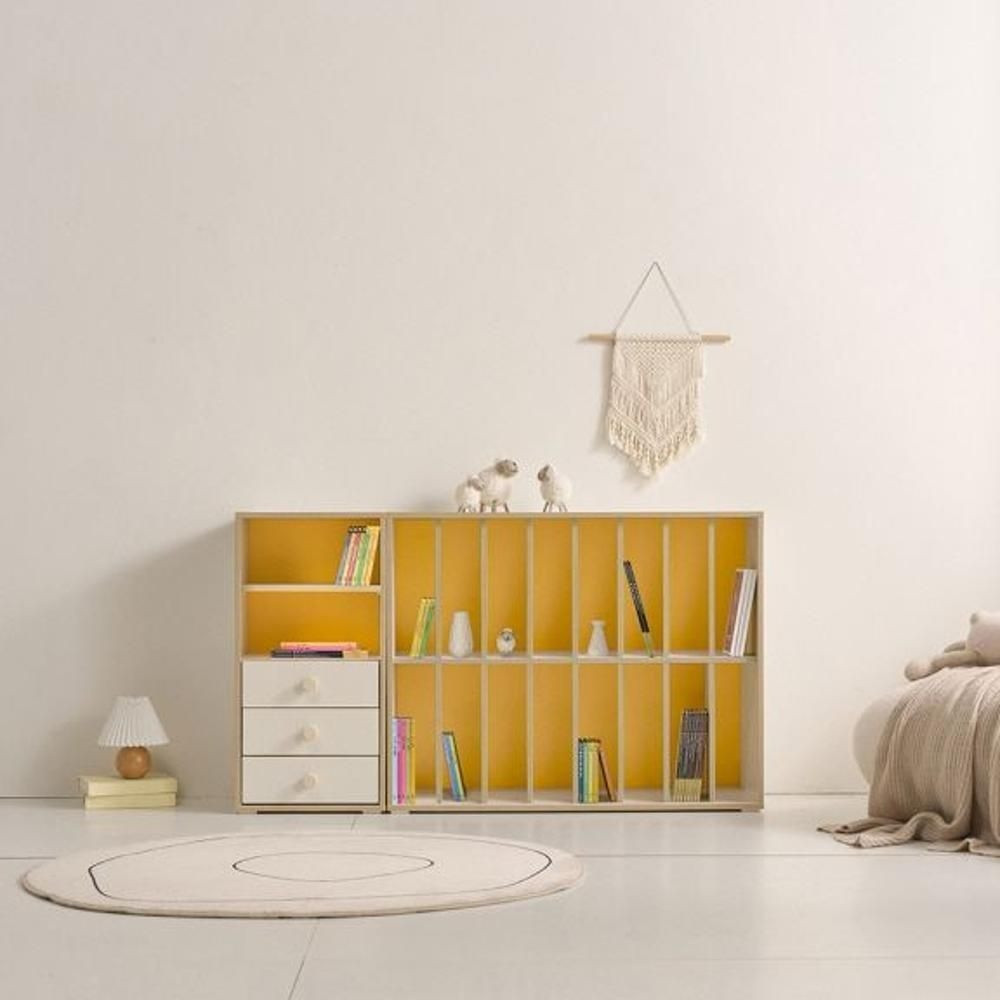 파티션책장 책장선반 낮은책꽂이 C31121 세트 1400 4co