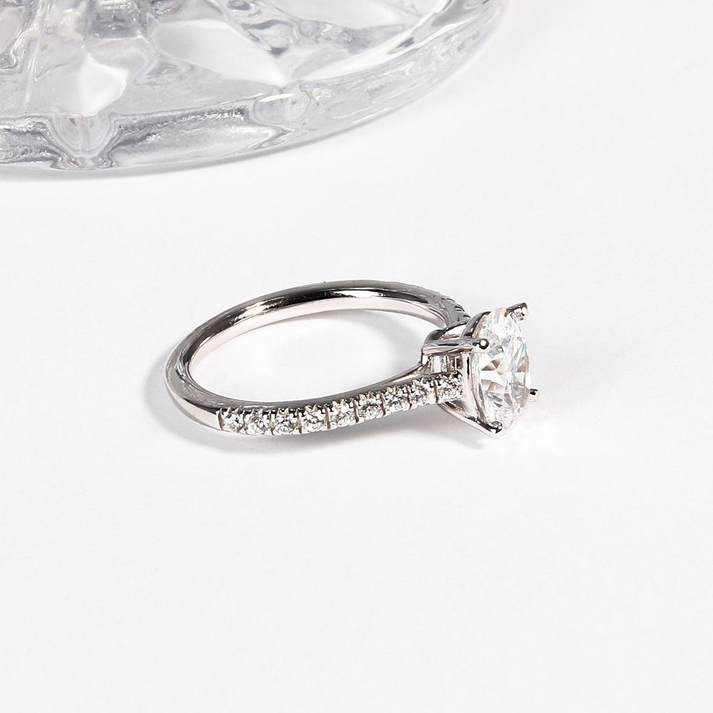 오벌 컷 랩 다이아 반지 IGI 1캐럿 4프롱 프로포즈 여자 친구 예물 기념일 생일 선물, image size:1000x1000